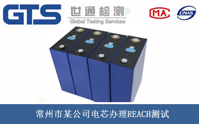常州市某公司电芯办理REACH测试