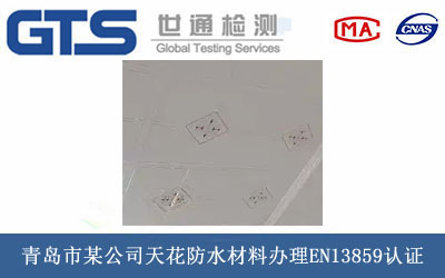 天花防水材料EN13859认证
