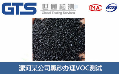 漯河某公司黑砂办理VOC测试