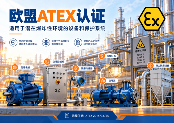 欧盟ATEX认证｜ATEX防爆认证办理流程、测试标准及费用介绍